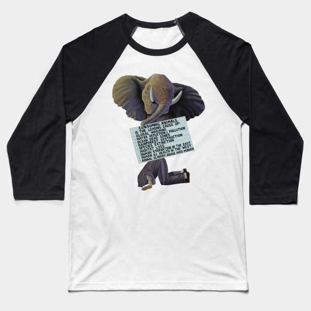 The Elephant in the Room Baseball T-Shirt by JoFrederiks